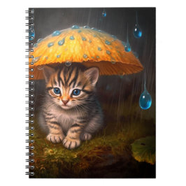 Kitten in de regen notitieboek