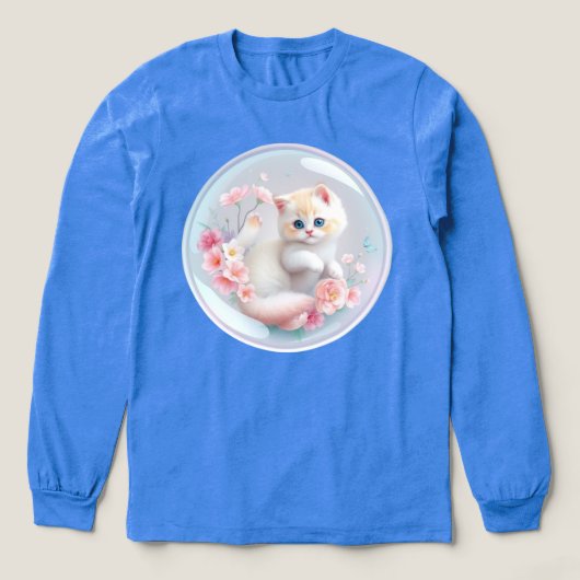 Kitten in een bubbel Vrouwen Tri-blend Shirt (Voorkant)