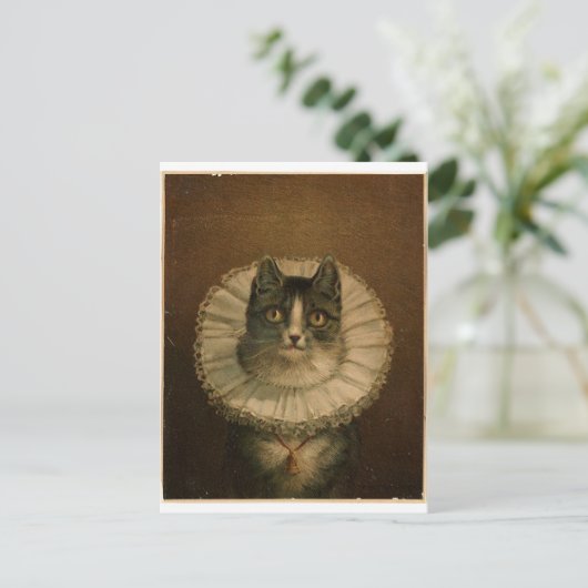 Kitten in een Elizabeth-rof Briefkaart (Staand voorkant)