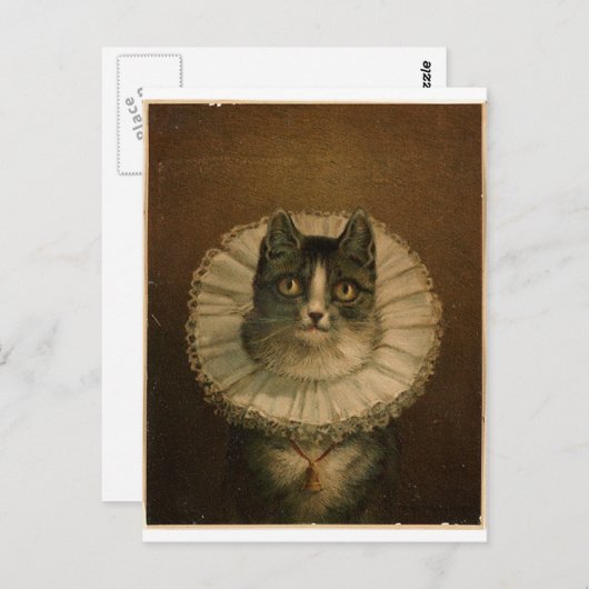 Kitten in een Elizabeth-rof Briefkaart (Voorkant / Achterkant)