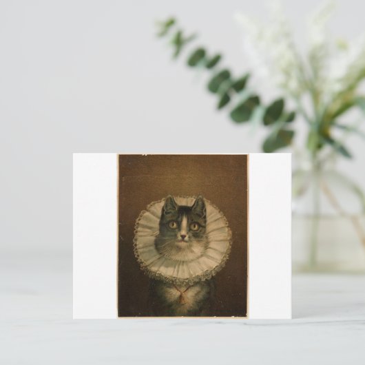 Kitten in een Elizabeth-rof Briefkaart (Staand voorkant)