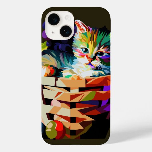 Kitten in een fruitmand Case-Mate iPhone case (Achterkant)