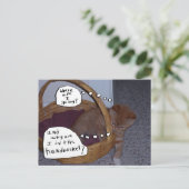 Kitten in een handmandje briefkaart (Staand voorkant)