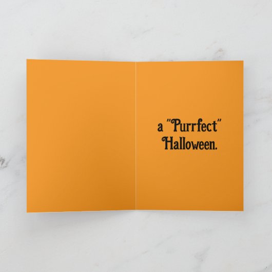 Kitten in een heks Pet Halloween Kaart (Binnen)