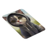 Kitten in een Hoodie Magneet (Rechterzijde)