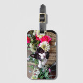 Kitten in een mand bagagelabel (Voorkant (verticaal))