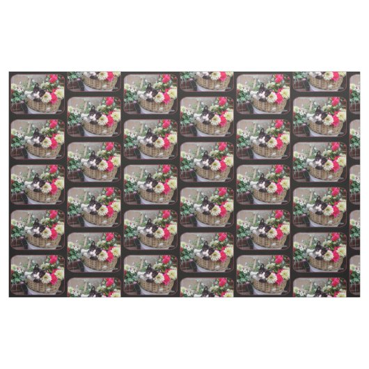 Kitten in een mand stof (Yard (91,4 cm))