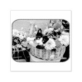Kitten in een mand zelfinktende stempel (Design)