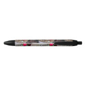 Kitten in een mand zwarte inkt pen (Achterkant)