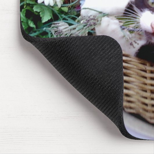 Kitten in een mandje muismat (Hoek)