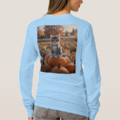Kitten in een pompoenveld Vrouwen T-shirt (Achterkant)