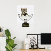 Kitten in een trofee poster (Thuiskantoor)
