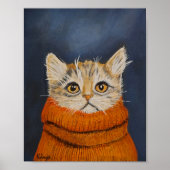 Kitten in een trui - Fine Art Print voor kattenlie (Voorkant)