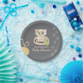 Kitten in het Baby shower Roze luiers Papieren Bordje (Feest)