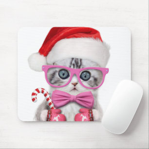 Kitten in kerstpet muismat