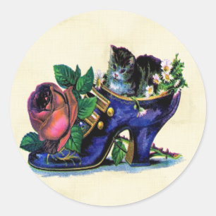 Kitten in Lady's Shoe Sticker