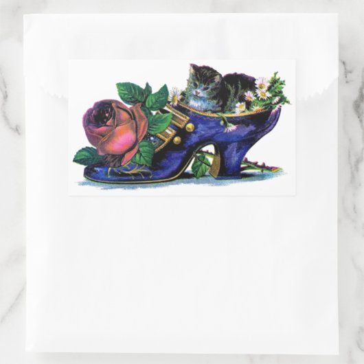 Kitten in Lady's Shoe Sticker (Tas)