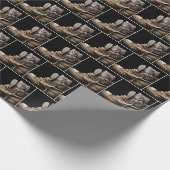 Kitten in oude sneaker cadeaupapier (Hoek)