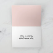 Kitten in Pink Flowers Birthday Kaart (Binnen)