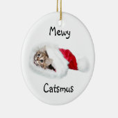 Kitten in Santa Hat Keramisch Ornament (Rechts)