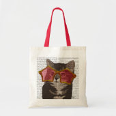 Kitten in Star Sunglazen Tote Bag (Voorkant)