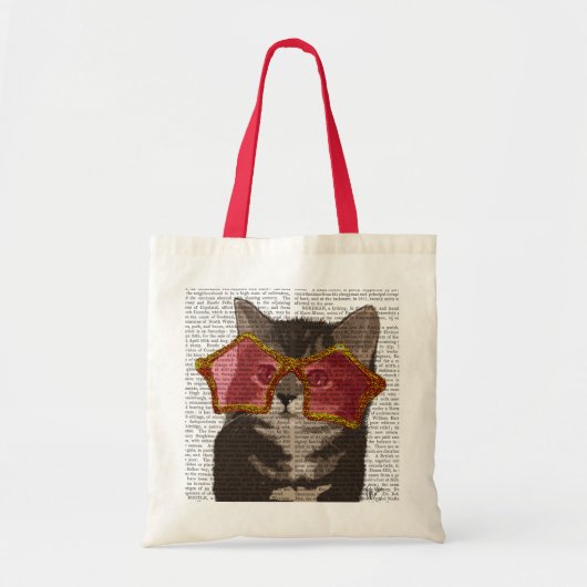 Kitten in Star Sunglazen Tote Bag (Voorkant)