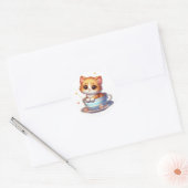 Kitten in Tea cup Stickers (Envelop)