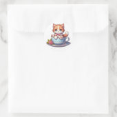 Kitten in Tea cup Stickers (Tas)