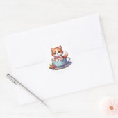 Kitten in Tea cup Stickers (Envelop)
