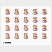 Kitten in Tea cup Stickers (Vel)