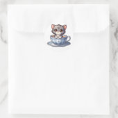 Kitten in Tea cup Stickers (Tas)