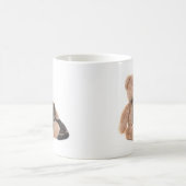 kitten in the arms of a teddy bear koffiemok (Center)