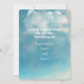 Kitten in the Clouds Baby shower Invitation Kaart (Achterkant)