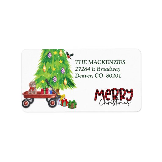 Kitten in Wagon en het Adres van de Terugkeer van Etiket (Voorkant)