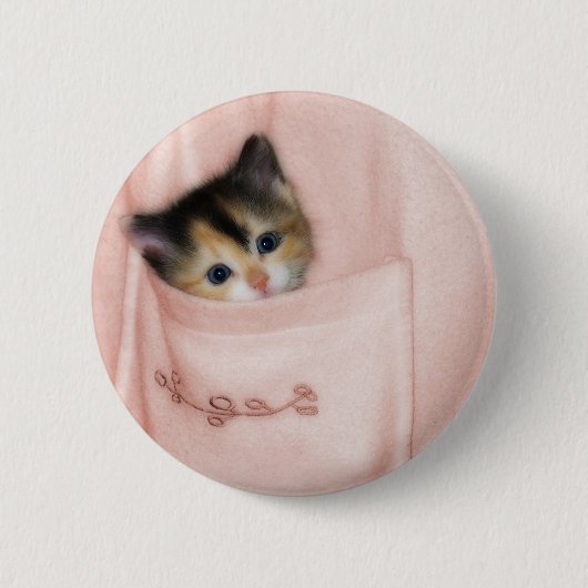 Kitten in zak 2 ronde button 5,7 cm (Voorkant)
