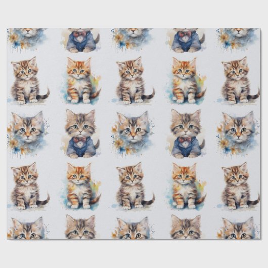  Kitten inpakpapier. Cadeaupapier (Vlak)