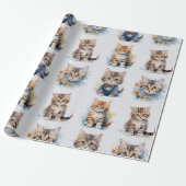  Kitten inpakpapier. Cadeaupapier (Uitgerold)