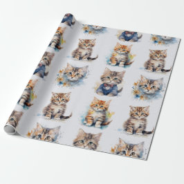  Kitten inpakpapier. Cadeaupapier