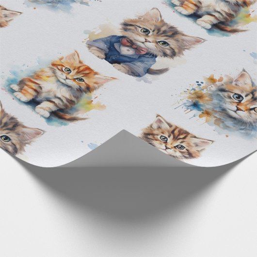 Kitten inpakpapier. Cadeaupapier (Hoek)