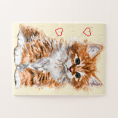 Kitten Jigzaag Puzzle Baby Cat Legpuzzel (Horizontaal)