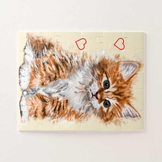 Kitten Jigzaag Puzzle Baby Cat Legpuzzel (Horizontaal)