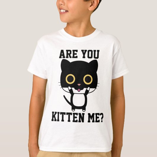 KITTEN JULLIE ME? KINDER Grappige CAT T-shirts (Voorkant)