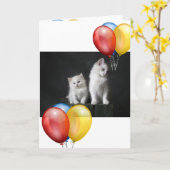 Kitten Kaart (Gele Bloem)