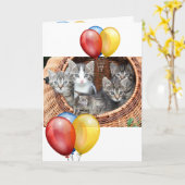 Kitten Kaart (Gele Bloem)