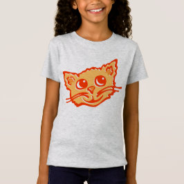 Kitten / kat gezicht schattig gelukkig grafisch me t-shirt
