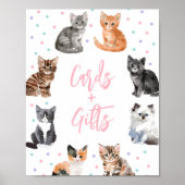 Kitten Kat Verjaardagskaarten en Geschenken Teken Poster (Voorkant)