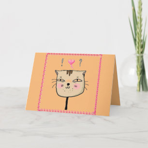 Kitten Kat Wil je mijn Valentijn zijn leuke kaart