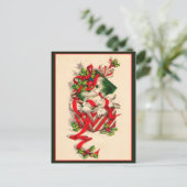 kitten kerst-kitten in Cadeaus doos Briefkaart (Staand voorkant)