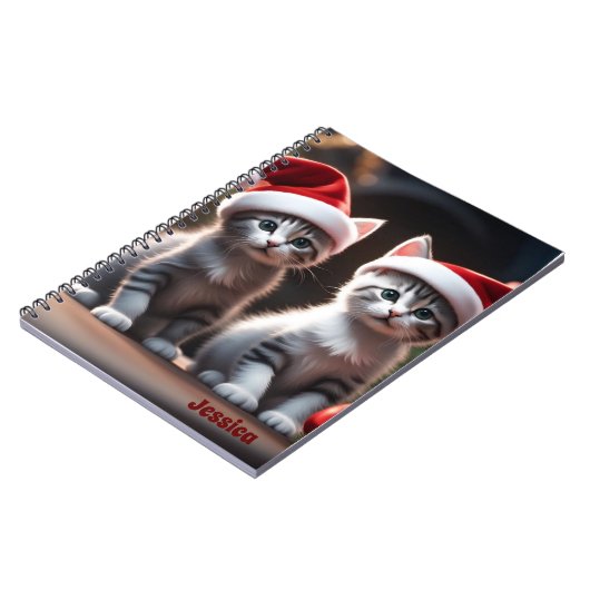 Kitten Kerst Notitieboek (Linkerzijde)