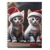 Kitten Kerst Notitieboek (Voorkant)